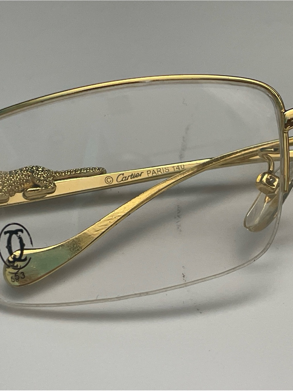 Cartier Paris 140 Eyeglasses Frames Gold Color 3168666   SKU 176 - Picture 3 of 15